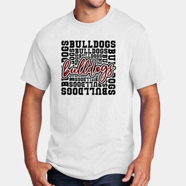 Bulldog Typography - Core Cotton Tee Thumbnail