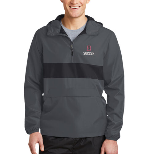 B Soccer Embroidered  - Zipped Pocket Anorak Thumbnail